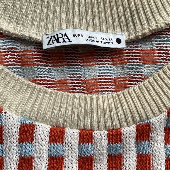 ZARA contrast jacquard top - Picture 5 of 6